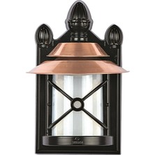 Avonnı BAP-68049-BKR-M4-OP Kahverengi/siyah Boyalı Dış Mekan Aydınlatma E27 Aluminyum Polikarbon Cam 25X20CM