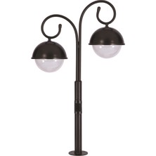 Avonnı BSU-68064-2BSY-OP Siyah Boyalı Dış Mekan Aydınlatma E27 Aluminyum Döküm Dip Polikarbon Cam 60CM