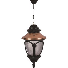 Avonnı BFE-68057-BSY Kahverengi/siyah Boyalı Dış Mekan Aydınlatma E27 Aluminyum Polikarbon Cam 25CM