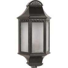 Avonnı BFE-68068-BSY-OP Siyah Boyalı Dış Mekan Aydınlatma E27 Aluminyum Polikarbon Cam 17X10CM