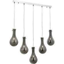 Avonnı AV-60092-5KY Krom Kaplama Modern Avize E14 Metal Cam 80X15CM