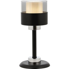 Avonnı ML-60193-1BSY Siyah Boyalı Masa Lambası E27 Metal Cam 16CM