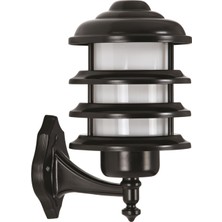 Avonnı BAP-68131-BSY Siyah Boyalı Dış Mekan Aydınlatma E27 Aluminyum Polikarbon Cam 25CM