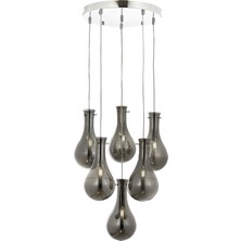 Avonnı AV-60092-6KT Krom Kaplama Modern Avize E14 Metal Cam 50CM