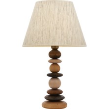 Avonnı ML-60245-1E Eskitme Kaplama Masa Lambası E27 Metal Ahşap 35CM