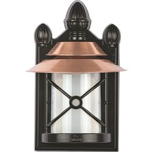 Avonnı BFE-68066-BKR-M1-OP Kahverengi/siyah Boyalı Dış Mekan Aydınlatma E27 Aluminyum Polikarbon Cam 25X15CM