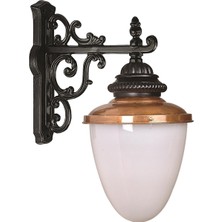 Avonnı BAP-68071-BKR-OP Kahverengi/siyah Boyalı Dış Mekan Aydınlatma E27 Aluminyum Polikarbon Cam 45X20CM