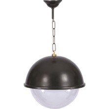 Avonnı BFE-68064-BSY-OP Siyah Boyalı Dış Mekan Aydınlatma E27 Aluminyum Polikarbon Cam 30CM