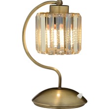 Avonnı ML-65244-1E Eskitme Kaplama Masa Lambası E27 Metal Kristal 20X25CM