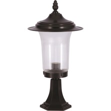 Avonnı BSU-68082-BSY-K Siyah Boyalı Dış Mekan Aydınlatma E27 Aluminyum Döküm Dip Akrilik Cam 30CM