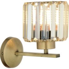 Avonnı AP-65244-1E Eskitme Kaplama Aplik E27 Metal Kristal 20X27CM