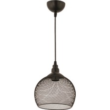 Avonnı AV-65242-1BSY Siyah Boyalı Modern Avize E27 Metal Telli 21CM
