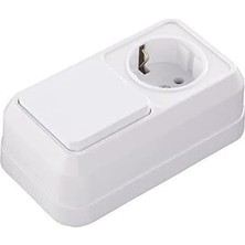 Makel Sıva Üstü Meşe Anahtar+Topraklı Priz 453A1