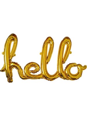 Kidspartim Gold Hello Folyo Balon