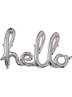 Kidspartim Gümüş Hello Folyo Balon