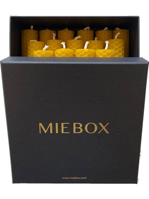 MIEBOX Doğal Petek Balmumu Mum Seti 16'lı