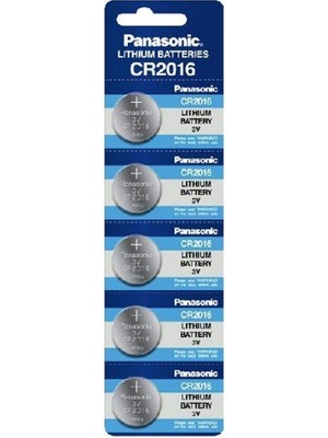 Panasonic CR2016 3V Lityum Para Düğme Pil 5'li Blister Ambalaj