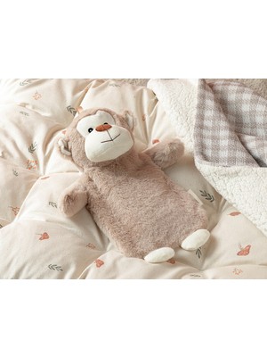 English Home Little Monkey Pelüş Çocuk Sıcak Su Torbası 750 ml Bej