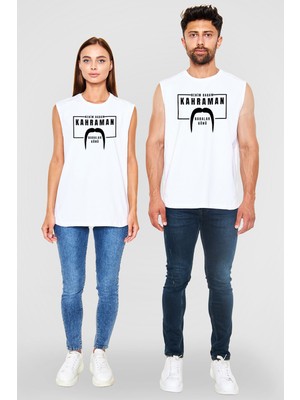 Tişört Fabrikası Babalar Günü Unisex Baskılı Beyaz Kolsuz Tişört - Tshirt