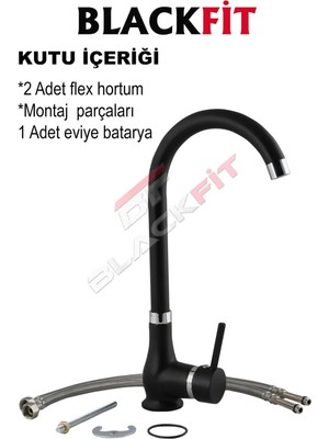 Blackfit 10 Yıl Garantili L Borulu Mutfak Eviye Bataryası Arıtma Bataryası Arıtmalı Musluk