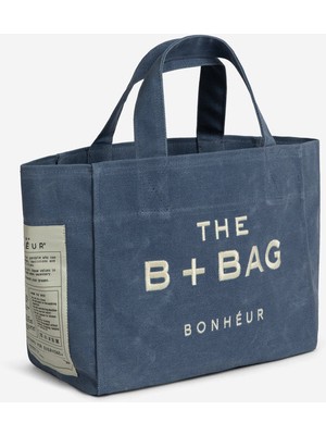 Bonheur Kanvas Parisian Blue Küçük Boy Çanta