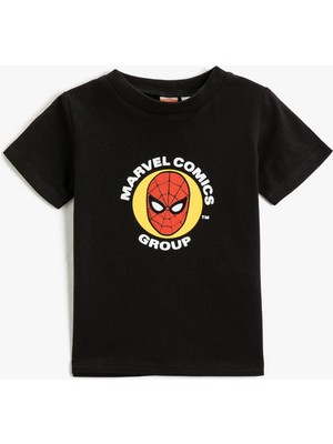 Koton Örümcek Adam Tişört Lisanslı Kısa Kollu Bisiklet Yaka