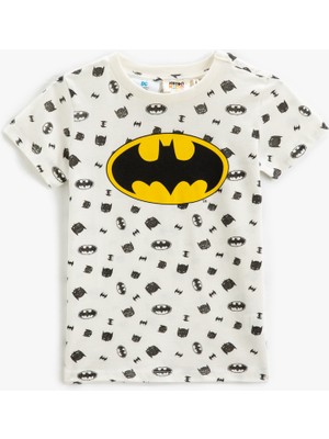 Koton Batman Tişört Baskılı Lisanslı Kısa Kollu Bisiklet Yaka