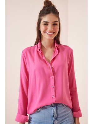 Twomeey Dokuma Viskon Kumaş Basic Gömlek (Renk Seçenekli)