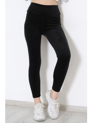 Kadife Tayt Siyah - 10318.1582.