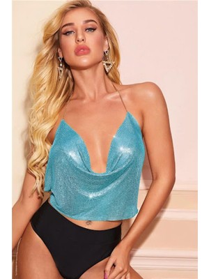 Petek Aksesuar Metal Zırh Parlak Degaje Yaka Büstiyer