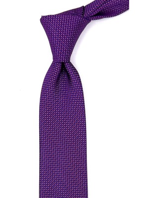 Kravatkolik Lacivert - Kırmızı Nokta Desen Slim Kravat SK7734