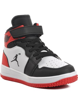 Cool Haykat Uzun-P Siyah-Kırmızı Çocuk Hi Sneaker