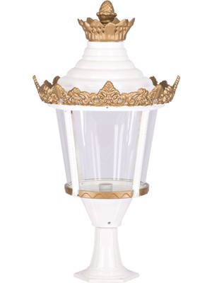 Avonnı BSU-68008-BBY Beyaz/sarı Boyalı Dış Mekan Aydınlatma E27 Aluminyum Akrilik Cam 50CM