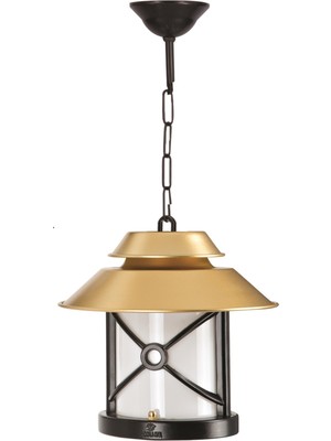 Avonnı BFE-68049-BSA-OP Sarı/siyah Boyalı Dış Mekan Aydınlatma E27 Aluminyum Polikarbon Cam 30CM
