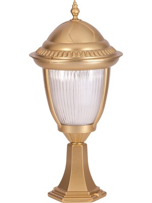 Avonnı BSU-68053-BSA-K Sarı Boyalı Dış Mekan Aydınlatma E27 Aluminyum Döküm Dip Polikarbon Cam 25CM