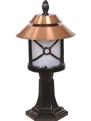 Avonnı BSU-68049-BKR-KOP Kahverengi/siyah Boyalı Dış Mekan Aydınlatma E27 Aluminyum Polikarbon Cam 30CM