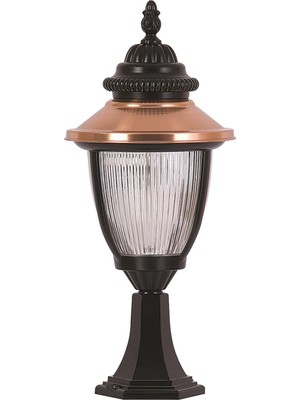 Avonnı BSU-68055-BSY-K Kahverengi/siyah Boyalı Dış Mekan Aydınlatma E27 Aluminyum Polikarbon Cam 25CM