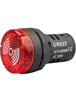CDM Ledli Buzzer Sinyal Lambası - Kırmızı 220V