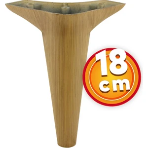Lüks Mobilya Kanepe Sehpa Tv Ünitesi Koltuk Ayağı 18 cm Açık Kahverengi Desenli Baza Ayak