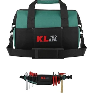 KL Pro  2'li Çanta Seti KLTCT14 Küçük Boy Bez Alet Taşıma Çantası + KLTCT11 Bel Tipi Alet Çantası