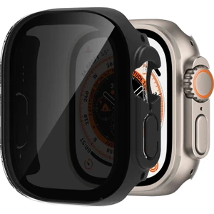M.TK Moveteck Apple Watch Ultra 49MM Uyumlu Ekran ve Kasa Koruyucu Privacy Cam Hayalet Military 49MM Kılıf Gard Pc Tam Kaplar