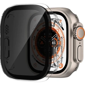 M.TK Moveteck Apple Watch Ultra 49MM Uyumlu Ekran ve Kasa Koruyucu Privacy Cam Hayalet Military 49MM Kılıf Gard Pc Tam Kaplar