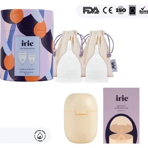 Adet Kabı Regl Kabı Menstrüel Menstrual Cup Kap (2'li Paket) + Mikrodalga Sterilizasyon Kabı