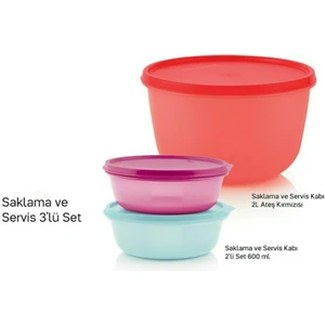 Saklama Ve Servis Kabı3lü Set