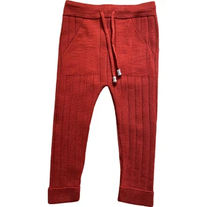 Meriç Bebe Beli Bağcıklı Çift Cepli Fitilli  Triko Pantolon