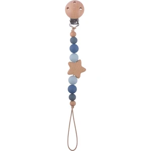 Situ Store Bebek Diş Kaşıyıcı Silikon Boncuk Ahşap Emzik Klipsi - Mavi (Yurt Dışından)