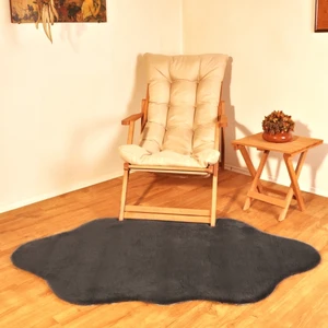 Rex Tavşanı Dekoratif Çift Kafa Peluş Post Antrasit (Tüy Yüksekliği 22 Mm)