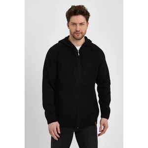 Alexander Gardi Fermuarli Uzun Kollu Kapüşonlu Triko Hırka (E22-5716)