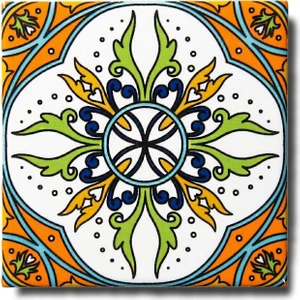 Ikbal Çini Seramik 10X10 Desenli Karo 5'li 1 Paket ICS19