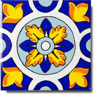 Ikbal Çini Seramik 10X10 Desenli Porselen Karo 5'li 1 Paket ICS14